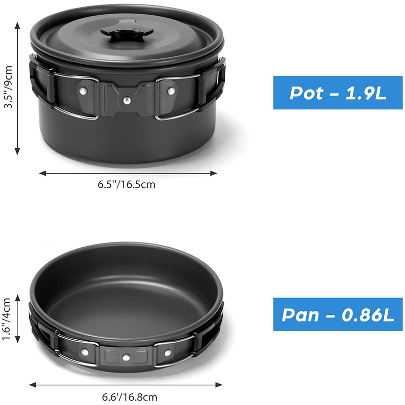 Conjunto de Utensílios de Cozi - Camping Cooking Set With Kettle avaliação e preço