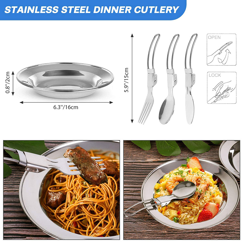 Conjunto de Utensílios de Cozi - Camping Cooking Set With Kettle avaliação e preço