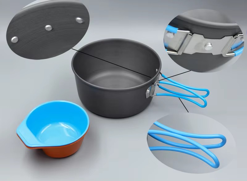 Panelas de acampamento mochila - Camping Cooking Pot Set avaliação e preço